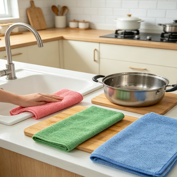 microfiber clean towel for kitchen 