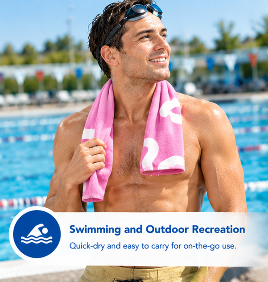 microfiber suede sports towels for swimming