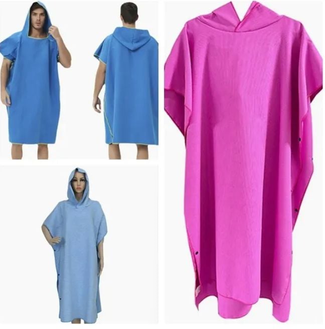 Microfiber Surf Poncho Beach Change Robe – Quick Dry, Lightweight & Sand Free