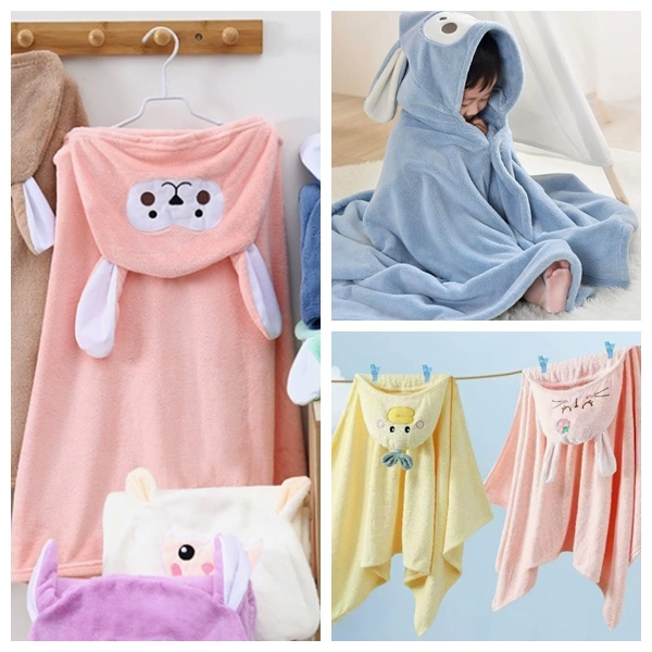 microfiber children hooded bath towels