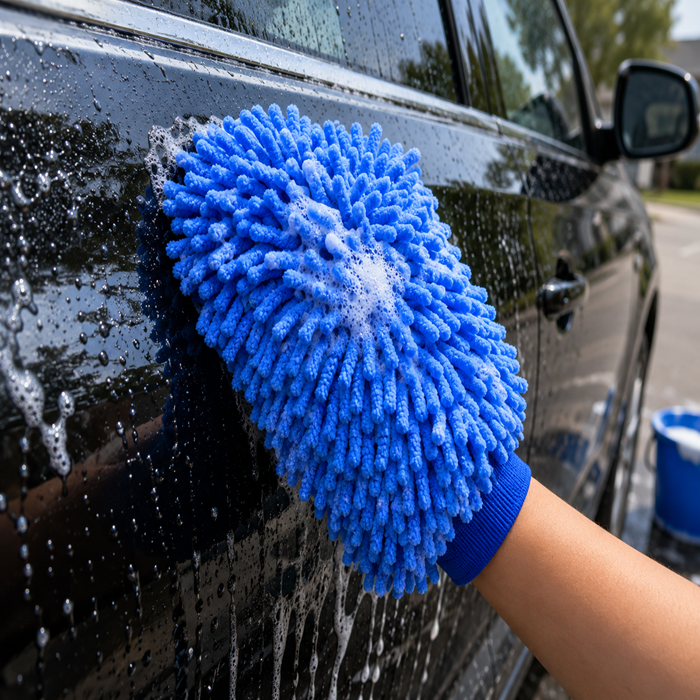Microfiber Chenille Wash Mitts for Auto Detailing, Super Absorbent Car Wash Gloves, Scratch-Free & Lint-Free
