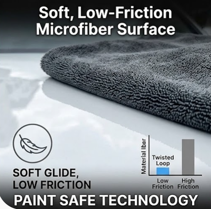 twisted loop car drying towels soft glide low friction