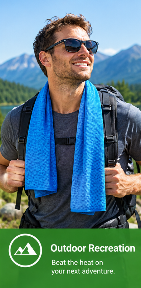 microfiber cooling towel for outdoor recreation