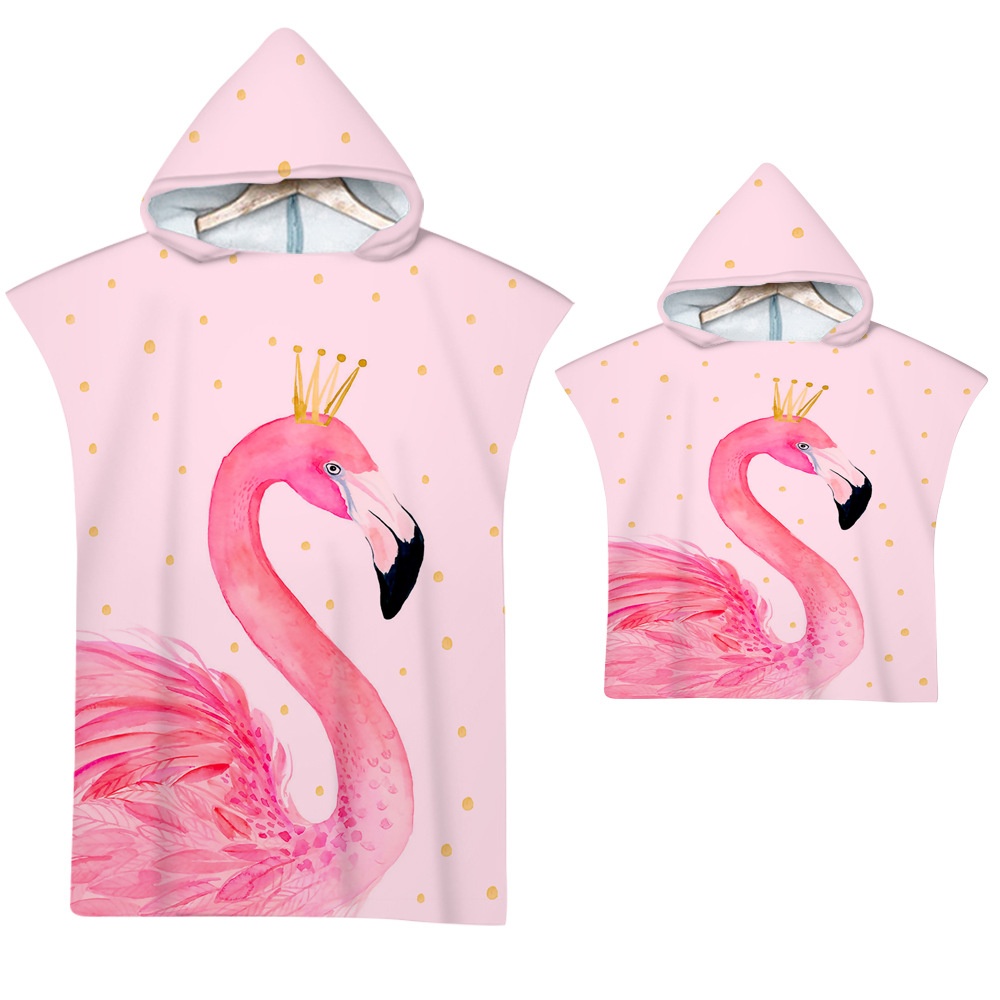 microfiber printed adult towel poncho