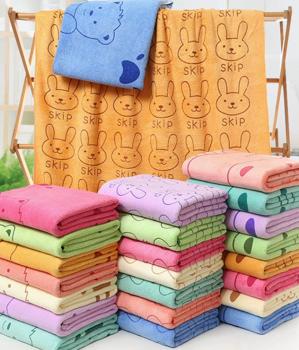 Microfiber printed bath towels spa towels
