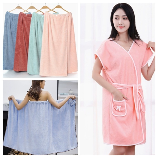 microfiber coral fleece bath skirt
