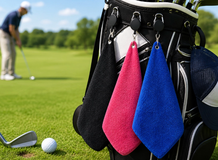 Microfiber Golf Towel with Retractable Reel Clip