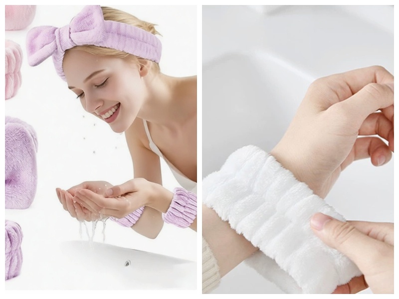 microfiber wristbands for washing face