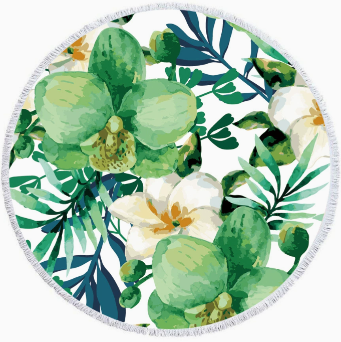 printed round beach towels factory