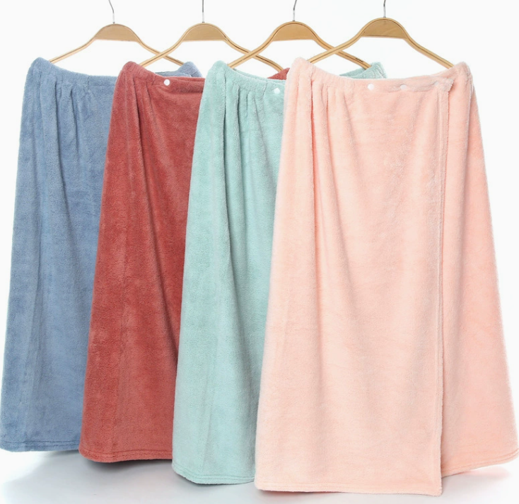 microfiber coral fleece bath skirt