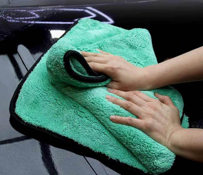 1200gsm microfiber coral fleece auto detailing towels