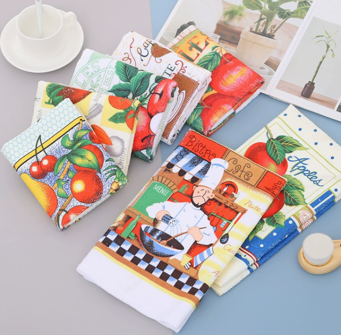 microfiber printed kitchen towels