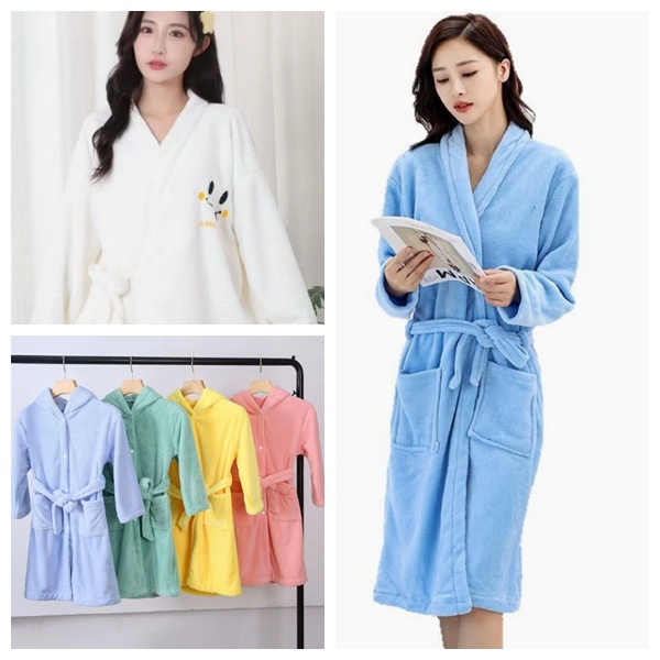 microfiber coral fleece bath robe