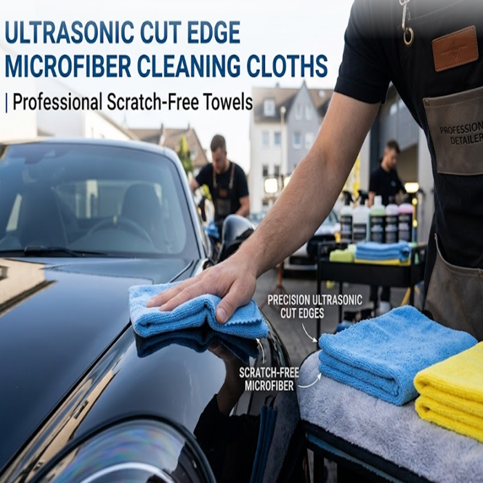 Ultrasonic Cut Edge Microfiber Cleaning Cloths