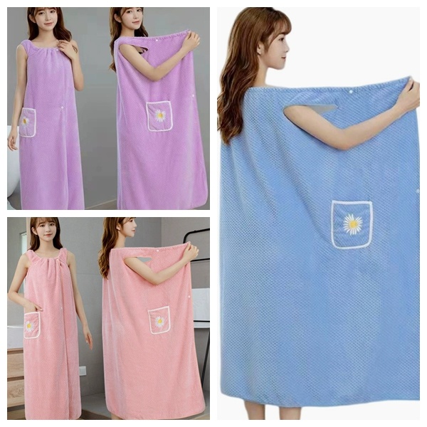 Microfiber Wearable Bath Towels Shower Wrap
